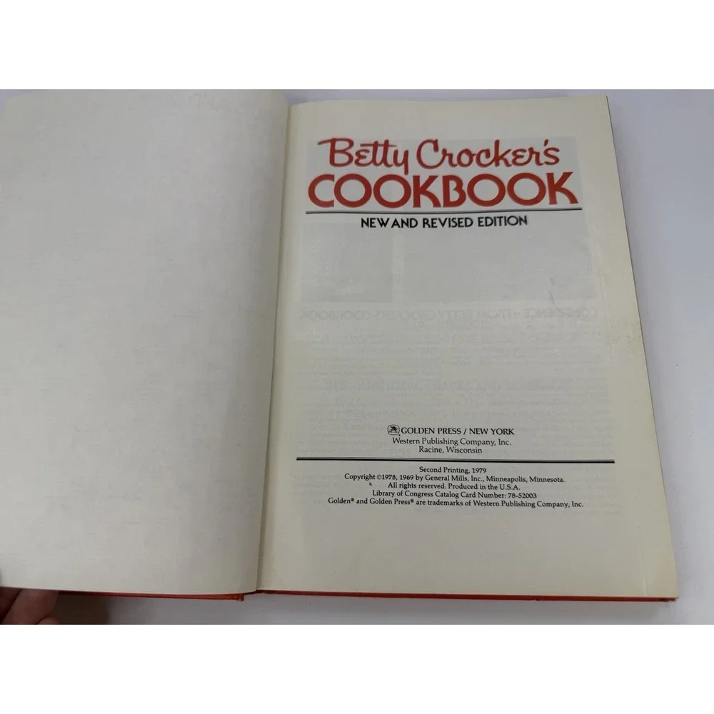 Betty Crocker's Cookbook Second Printing 1979 New And Revised Edition Hardcover